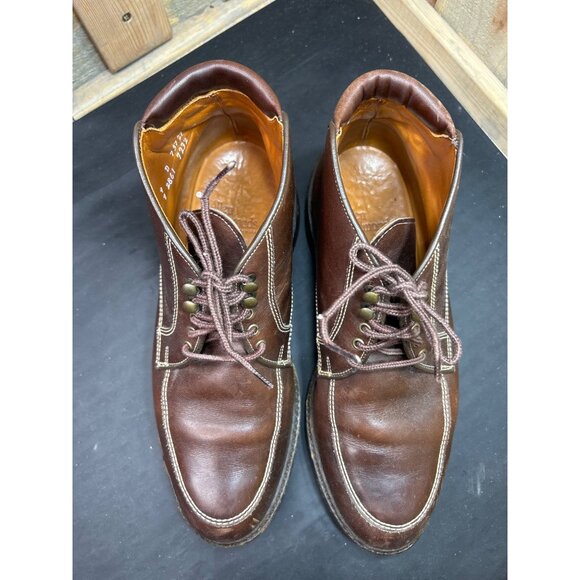 Allen Edmonds Logan Brown Leather Ankle Boots Size 9D Mens - Picture 4 of 9
